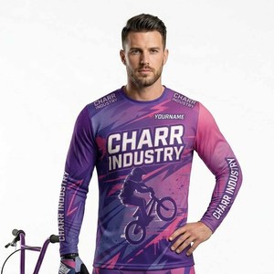 Maillot de cyclisme BMX personnalisé unisexe, vêtements de sport respirants, séchage rapide, extensible, manches longues, tissu 180g, toutes saisons - Product Image 4
