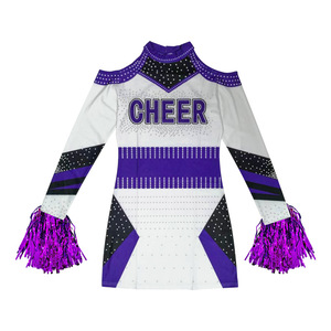 Traje de Ballet Majorette para Niñas, Poliéster con Estampado Luminoso, Detalles de Lentejuelas Doradas, Colores Personalizables, Diseño con Logotipo - Product Image 5