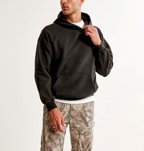 Sudadera con Capucha Negra Informal de Algodón para Hombre - Product Image 5