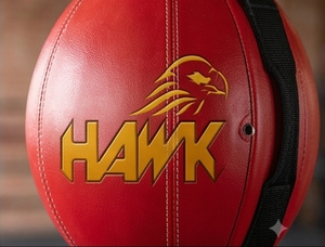 Ballon de vitesse double extrémité Hawk en cuir PU rouge, équipement d'entraînement de boxe suspendu KLTW INT'L KL-DEB-001, installation facile - Product Image 5