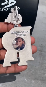 Collier personnalisé Hip Hop en argent 925 avec pendentif lettre Double R serti de diamants VVS Moissanite, style Iced Out - Product Image 3