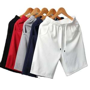 Pantalones Cortos Casuales Transpirables de Verano para Hombre, Estilo Urbano, Alta Calidad, Servicio OEM, 100% Algodón, Cintura Elástica, Tejido - Product Image 1