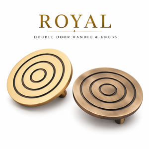 ROYAL Oval Designer Brass Main <b>Door</b> Handle & <b>Knob</b> - Product Image 1