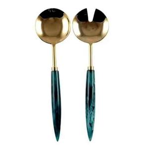 Ensemble de cuillères à manche en résine durable, couverts en acier inoxydable pour la cuisine, la table à manger, la maison et les hôtels par Madiha Art And Crafts - Product Image 4