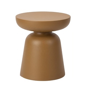 Table basse moderne de luxe en aluminium moulé, tabouret d'appoint minimaliste en forme de champignon, finition mate, table d'appoint pour la maison et l'hôtellerie - Product Image 2