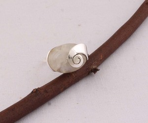 Vintage Rainbow <b>Moonstone</b> <b>Ring</b> 925 Sterling Silver Antique Style Victorian Design Blue Fire Gemstone <b>Ring</b> for Women Artisan - Product Image 2