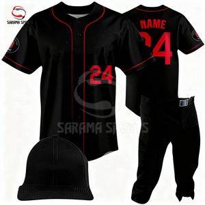 Uniformes de Béisbol al por Mayor, Ropa Deportiva de Tela Elástica Resistente, Conjunto de Camiseta de Béisbol con Logotipo Personalizado, Uniforme Atlético Transpirable - Product Image 1