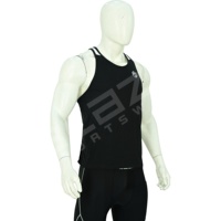 Débardeur sans manches pour homme personnalisé, style tendance, couleur unie, respirant, décontracté chic, fabriqué en polyester/coton, grandes tailles
