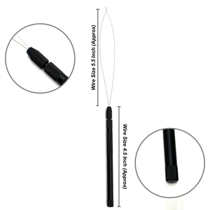 Professional Stainless Steel Hair <b>Extension</b> Pulling Loop Tool for Micro Nano <b>Beads</b> Installation – Double Wire Threader Tool - Product Image 1