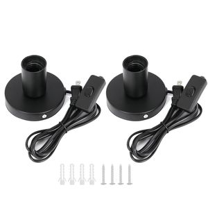 2pcs Desktop Lamp Base with 6ft Cord <b>Light</b> Bulb Holder Socket Screw On-Off Switch <b>Plug</b> Product Category Lamp Holders & Bases - Product Image 1