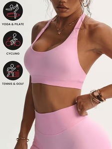 Ensemble de sport 2 pièces pour femme : Haut court dos nu et short de course côtelé anti-transparence pour le sport - Product Image 6