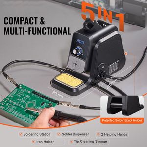 Stazione Saldante Digitale da 80W con Display, 2 Supporti per Saldatura, 5 Punte per Pinzette, 30g di Filo per Saldatura Inclusi - Product Image 2