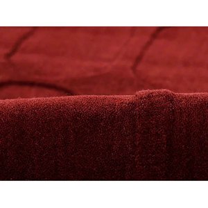 Burgundy Hand Tufted Wool Area Rug Modern Geometric Oval Pattern Minimalist Living Room Bedroom Custom Size Carpet Home Decor - Product Image 5