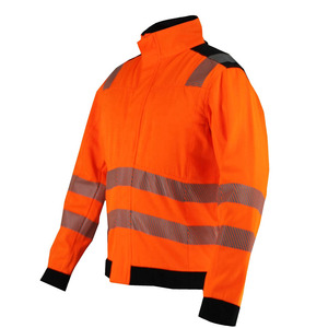Hi Vis Reflective <b>Jacket</b> Safety Windbreakerconstruction <b>Worker</b> Uniform road way safety - Product Image 2