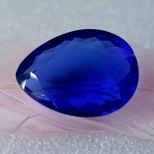 Topaze bleue naturelle certifiée, taille poire, pierre précieuse en vrac, pierre de naissance pour la fabrication de bijoux, cadeau d'anniversaire - Product Image 3