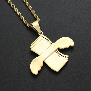 Hip Hop Dollar Pendant <b>Chain</b> Necklace <b>Ice</b> <b>Out</b> Cubic Zircon Money Sign Symbol Charm Gold Silver Bling Cuban Link Choker Mens - Product Image 5