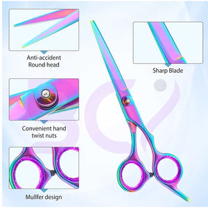 Tijeras de Peluquería Profesionales de Alta Resistencia 6.5, Color Arcoíris, Personalizables, Nueva Llegada, Buen Proveedor - Product Image 5