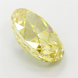 Diamant de laboratoire CVD certifié, jaune intense fantaisie, taille ovale radiante, pour la création de bijoux fins et luxueux - Product Image 4