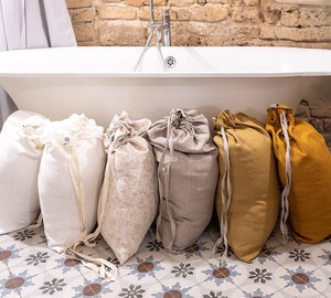 Pure Weave Cotton Drawstring <b>Bag</b> Elegant Storage Solution - Product Image 6