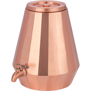 Premium Hand-Hammered Pure Copper Water Dispenser With Leak-Proof Tap & Glass Set Traditional Ayurvedic Health Benefits Wellness - Product Image 2