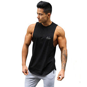 Mens Gym Tank Tops Sleeveless High Elastic Cotton Workout Tank Tops <b>Running</b> Fitness Wear For Wholesale Bulk Orders - Product Image 3
