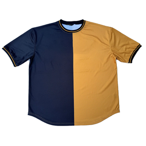 Camiseta de Béisbol Negra Alpha para Hombre, Personalizada, de Alta Calidad, con Logotipo Griego Personalizado, con Botones, Negra y Dorada, para Fraternidad Deportiva - Product Image 1
