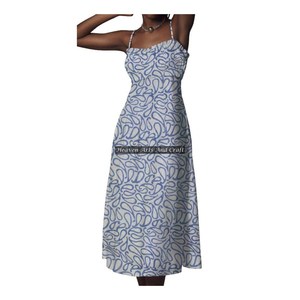 Nuevo Vestido Bohemio Estampado de Algodón para Mujer, Estilo Hippie Gitano, con Tirantes Finos, Transpirable, para Fiestas, Túnica para Mujer - Product Image 4