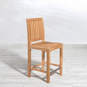 Chaise de bar d'extérieur en teck de qualité supérieure – Mobilier commercial pour patio, club de plage et hôtellerie, directement de l'usine - Product Image 3