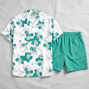 2026 Wholesale Summer Men's Casual Shorts <b>Set</b> Plain Color Solid 100% Cotton Jersey Quick Dry Knitted Customized Logo <b>Twin</b> <b>Set</b> - Product Image 3