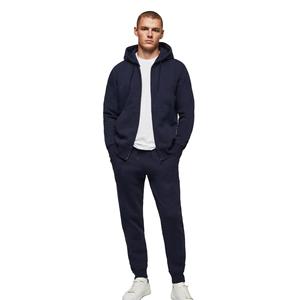 Men's <b>Black</b> Hooded Sweatshirt Regular Fit Solid Color Casual Fleece <b>Zipper</b> <b>Hoodie</b> Autumn Wear Knitted Cotton - Product Image 3