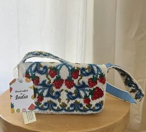 Bolso Bandolera Bordado con Cuentas, Estilo Boho Chic, con Decoración Floral y Bordado de Cuentas para Mujer - Product Image 2