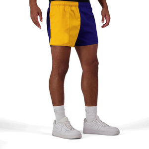 Shorts unisexes bicolores rouge et noir, taille élastique, respirants, en polyester, vêtements de sport pour adultes, toutes saisons, coupe classique - Product Image 6