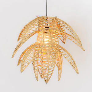High Quality Handmade <b>Natural</b> Rattan Lampshade Modern Style Sustainable Large Pendant <b>Light</b> <b>Light</b> Covers Living Room Bedroom - Product Image 4