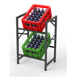 Support métallique pour caisses de boissons, gain de place, pour caisses d'expédition, support autoportant pour caisses de boissons - Product Image 2
