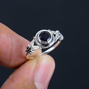 Bague en argent sterling 925 pour femme, saphir, design classique de luxe, prix de gros, bijoux les plus vendus - Product Image 2