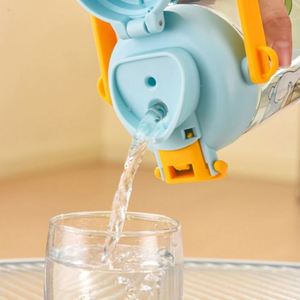 600ml Children's <b>Water</b> Cup School Summer Plastic Straw Cup Portable <b>Water</b> <b>Bottle</b> for Outings - Product Image 5