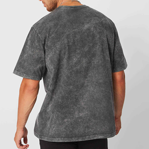 <b>Men</b> Polyester/Cotton Casual Oversized <b>T</b>-<b>Shirt</b> Neck Soft <b>Striped</b> Front Custom Design Wholesale Factory OEM ODM Supplier - Product Image 4