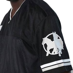 เสื้อแฟชั่นพิมพ์ลายเสื้อเจอร์ซีย์อเมริกันฟุตบอลทรงหลวมโอเวอร์ไซส์ออกแบบได้ตามต้องการ - Product Image 3