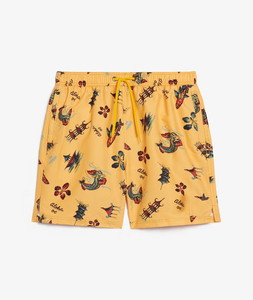 Shorts de Baño de Pana Tejida Ecológica para Hombre, Cintura Media, Casual, con Estampado de Camuflaje por Sublimación y Cintura Elástica - Product Image 5