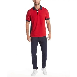 Polo épais T-shirt brodé en coton doux polos pour hommes col en tissu impression personnalisée t-shirts polo personnalisés en gros - Product Image 2