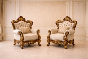 Ensemble de meubles de salon de style palais majestueux, canapé en teck avec table basse, ensemble de salon sur mesure 7 places, Australie - Product Image 3