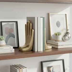 Grande sculpture animale abstraite moderne en aluminium plaqué or, faite à la main, design Feng Shui pour la décoration de couloir - Product Image 3