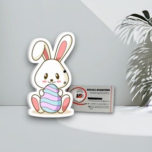 Outil d'extension de cils magnétique en acrylique Lapin de Pâques à marque privée, écologique et réutilisable, motif diamant carré fleur - Product Image 5