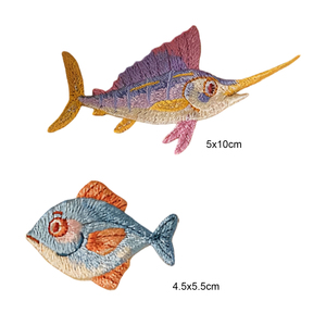 Patchs thermocollants brodés sur toile, motifs poissons tropicaux colorés, appliques animaux marins pour vêtements, sacs, chapeaux, décoration DIY - Product Image 2