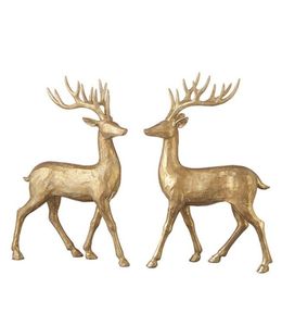 Luxury Aluminum Reindeer Table Centerpiece Decorative Sculpture For <b>Christmas</b> Dining Table Holiday Home Decoration - Product Image 3