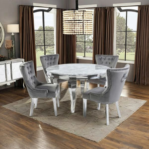 Juego de Mesa de Comedor Plegable de Madera Moderna con Sillas, Forma Ovalada, Diseño Industrial, Muebles de Comedor para Uso en Taller - Product Image 3