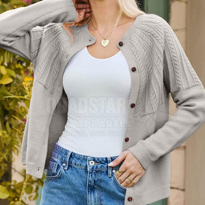 Cardigans pour femmes en tricot d'hiver de haute qualité, style décontracté, dernier modèle, faible MOQ, confortables - Product Image 4