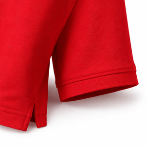 Polo de Manga Corta Rojo para Hombre, Estilo Casual, Color Sólido, Tejido de Punto, Corte Regular - Product Image 5