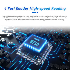 EPC ISO18000-6C Impinj E710 4포트 출입 통제 카드 리더기 UHF <span class=keywords><strong>RFID</strong></span> 15m 장거리 <span class=keywords><strong>500</strong></span> 태그/초 RS232/RS485 통신 - Product Image 5