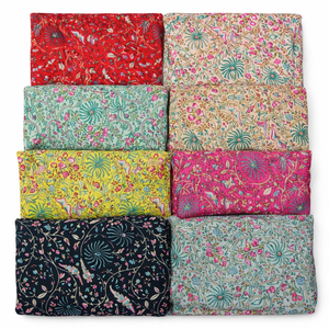 Tela de Popelina de Algodón Peinado, Ligera, Transpirable, Orgánica y Ecológica, Estampada en Varios Colores, con Diseño Liso, para Ropa de Niñas - Product Image 1